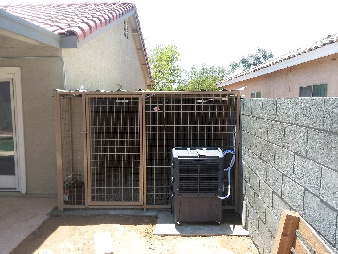 AZ Evaperative Cooler kennels Installed.