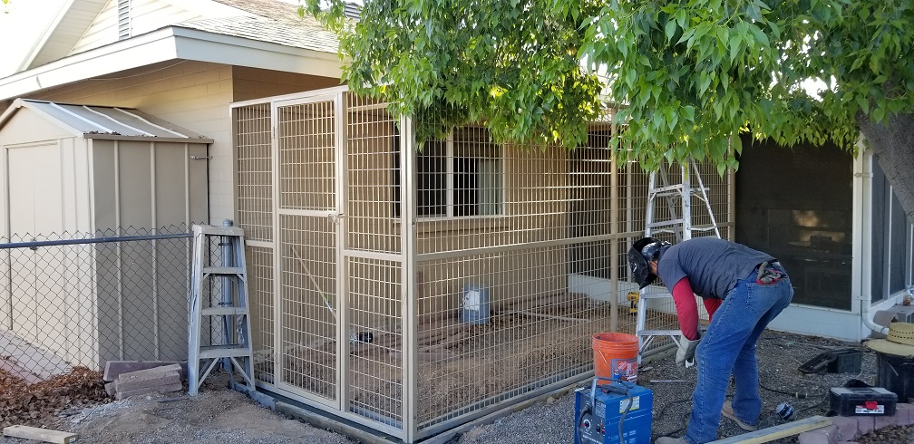 Peoria Coyote Proof Dog Kennels installation